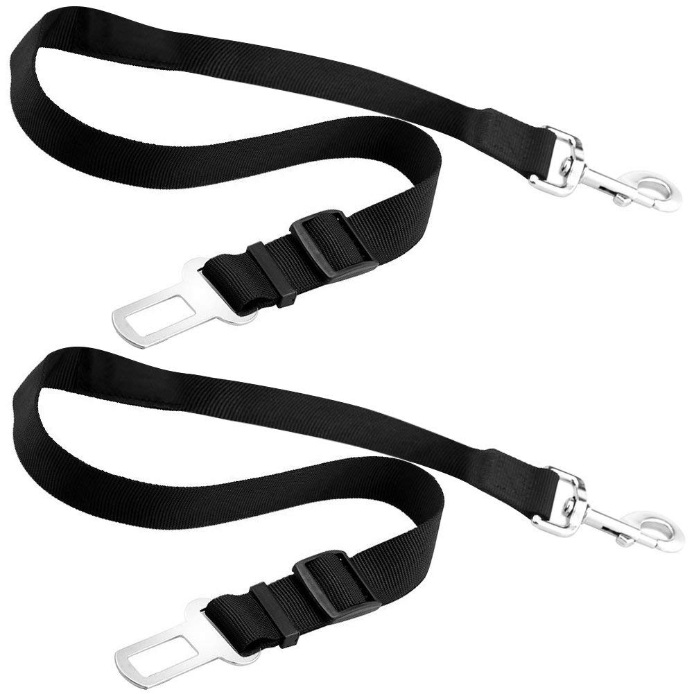 Dog Seat Belts Dog Car Seatbelts Pet Seat Belt for Vehicle Heavy Duty & Elastic & Durable Car Seat Belt Nylon Safety Seat Belt 2 Pack 