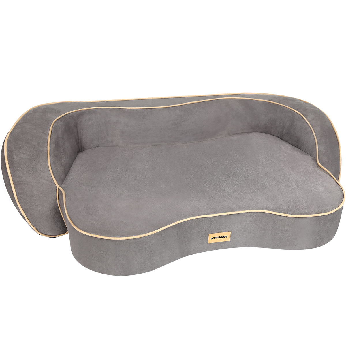 URPOWER Orthopedic Memory Foam Pet Bed with Washable Cover & Water-Resistant Inner Liner Padded Rim Dog Beds