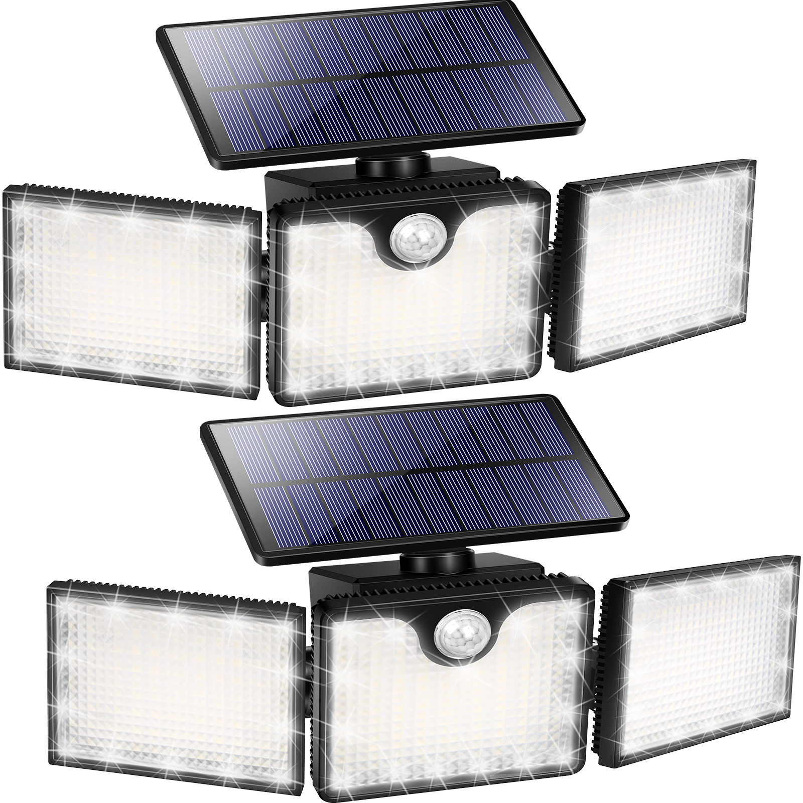 URPOWER Solar Flood Lights Outdoor, 226 LED 3 Heads Adjustable Solar Motion Sensor Lights, 270° Wide Angle Solar Powered Security Lights (2 Pack)