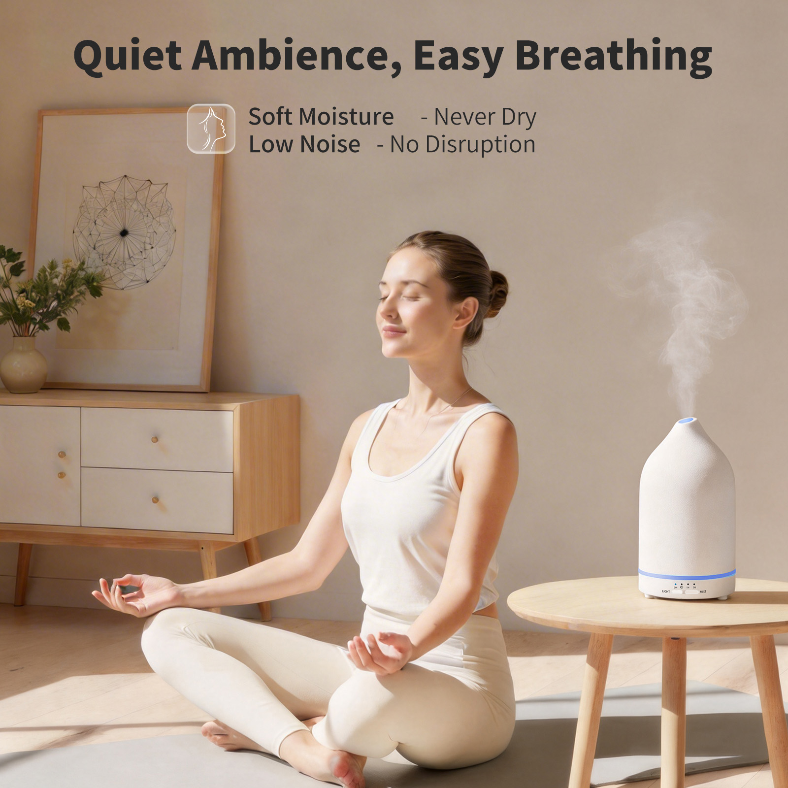 URPOWER 180ML Ceramic Essential Oil Diffuser