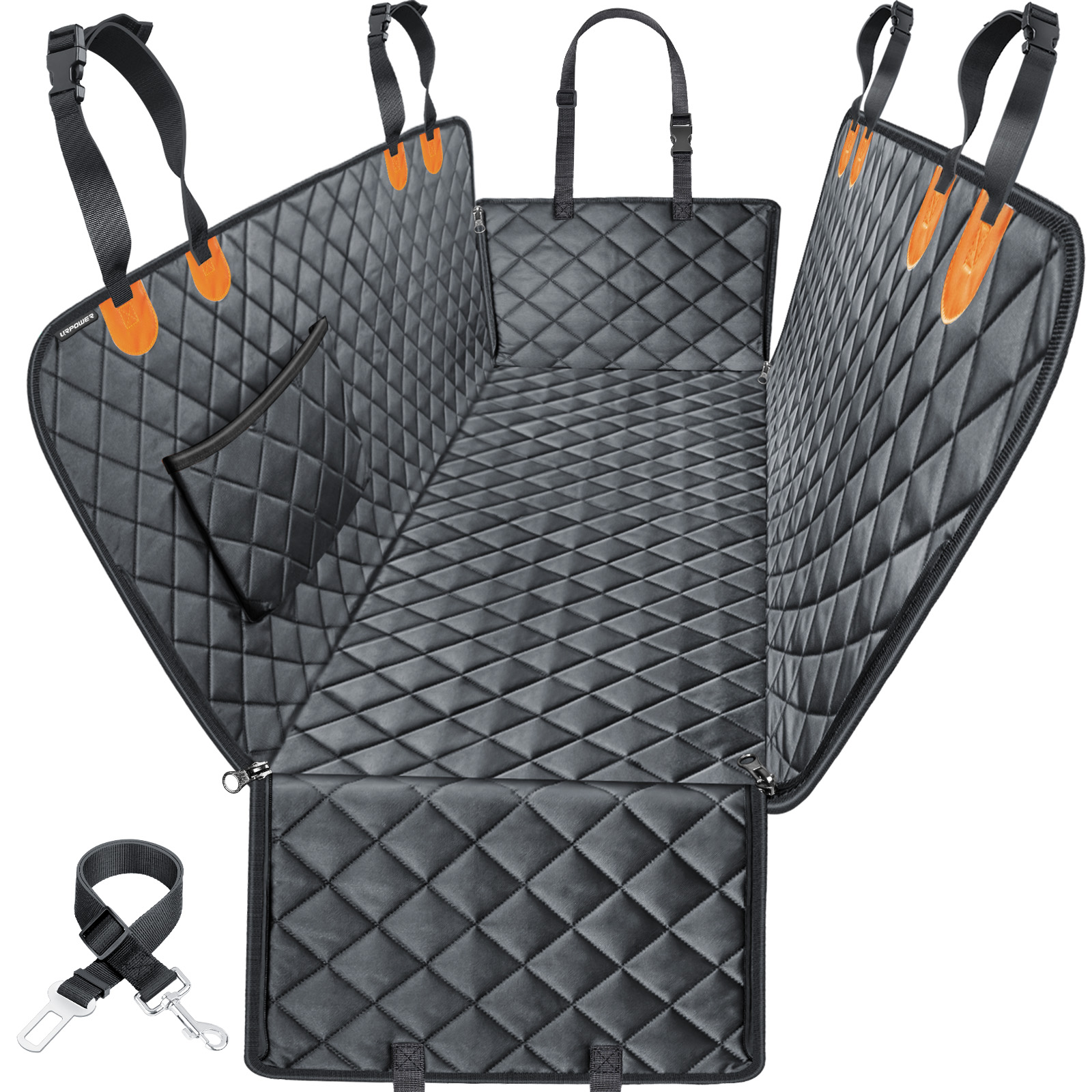 URPOWER Dog Car Seat Cover for Pets 100% Waterproof Seat Cover Hammock 600D Heavy Duty Scratch Proof Nonslip Durable Soft Back Seat Covers for Cars and SUVs